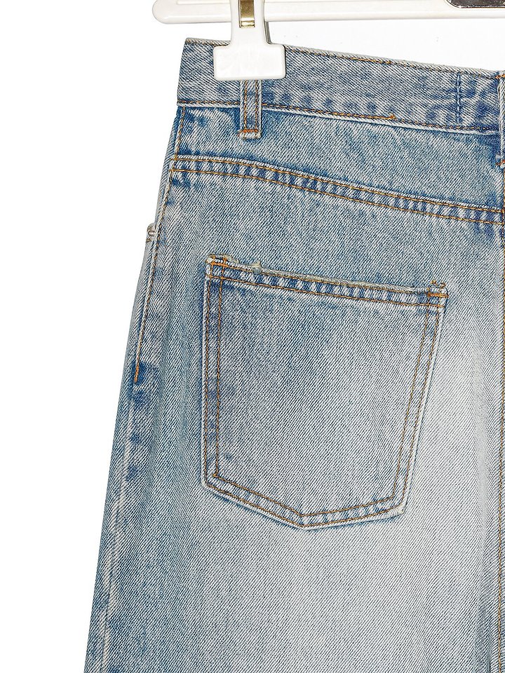 Paper Moon - Korean Women Fashion - #pursuepretty - Wrap Detail Wide Denim Jeans - 11