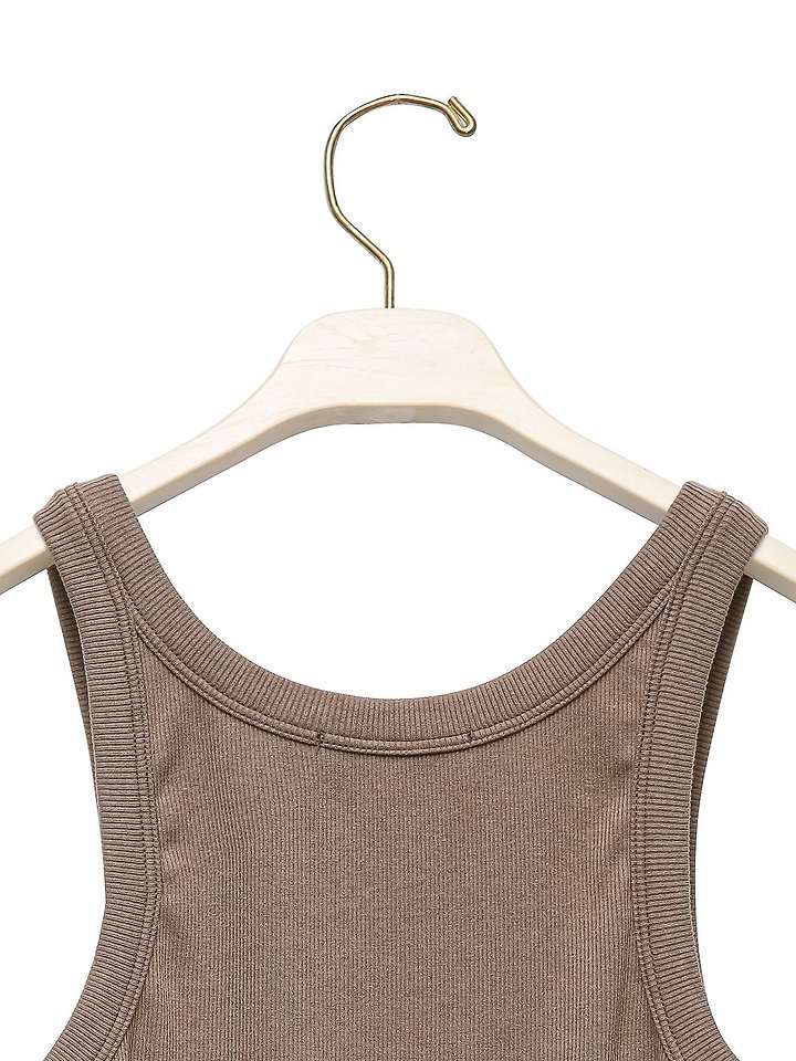 Paper Moon - Korean Women Fashion - #pursuepretty - Sleeveless Rib Jersey Tank Top - 10