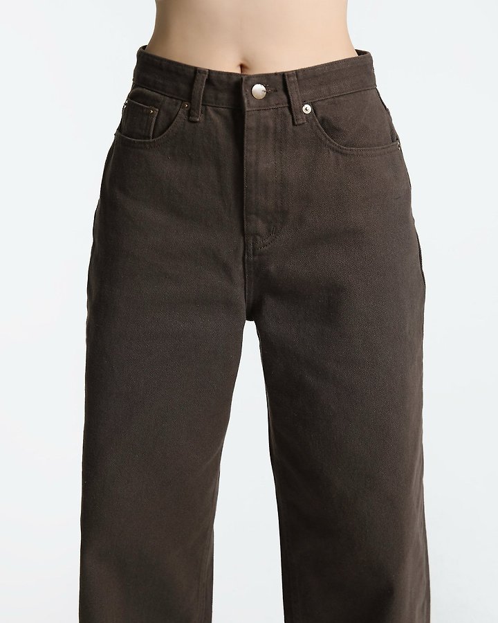 Paper Moon - Korean Women Fashion - #pursuepretty - Color Point Wide Cotton Twill Trousers - 5