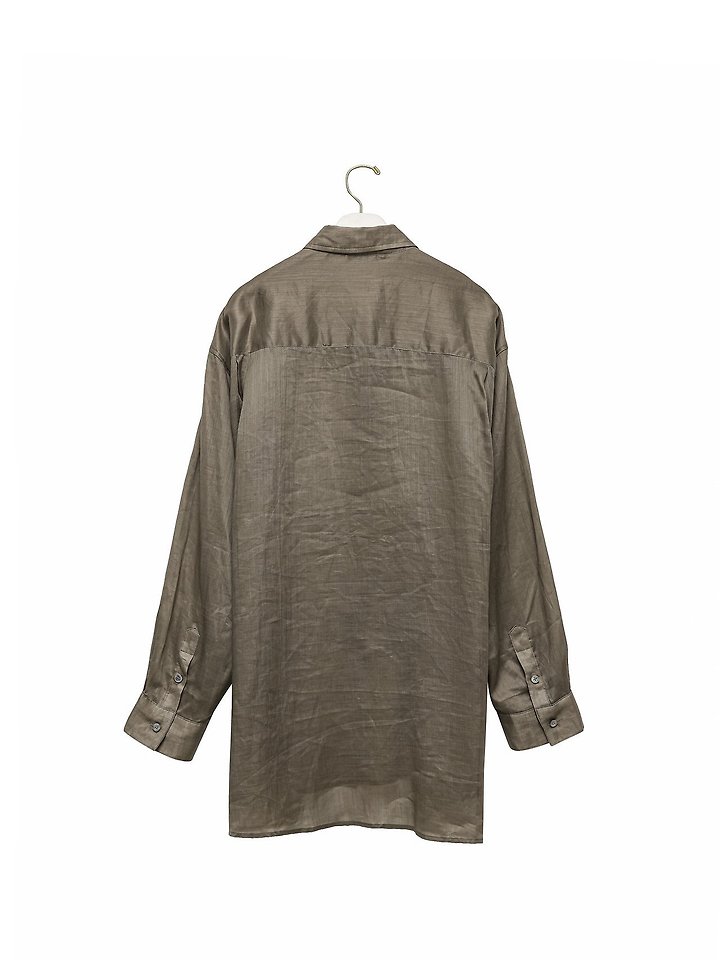 Paper Moon - Korean Women Fashion - #pursuepretty - Vivid Oversized Linen Button Down Shirt - 6