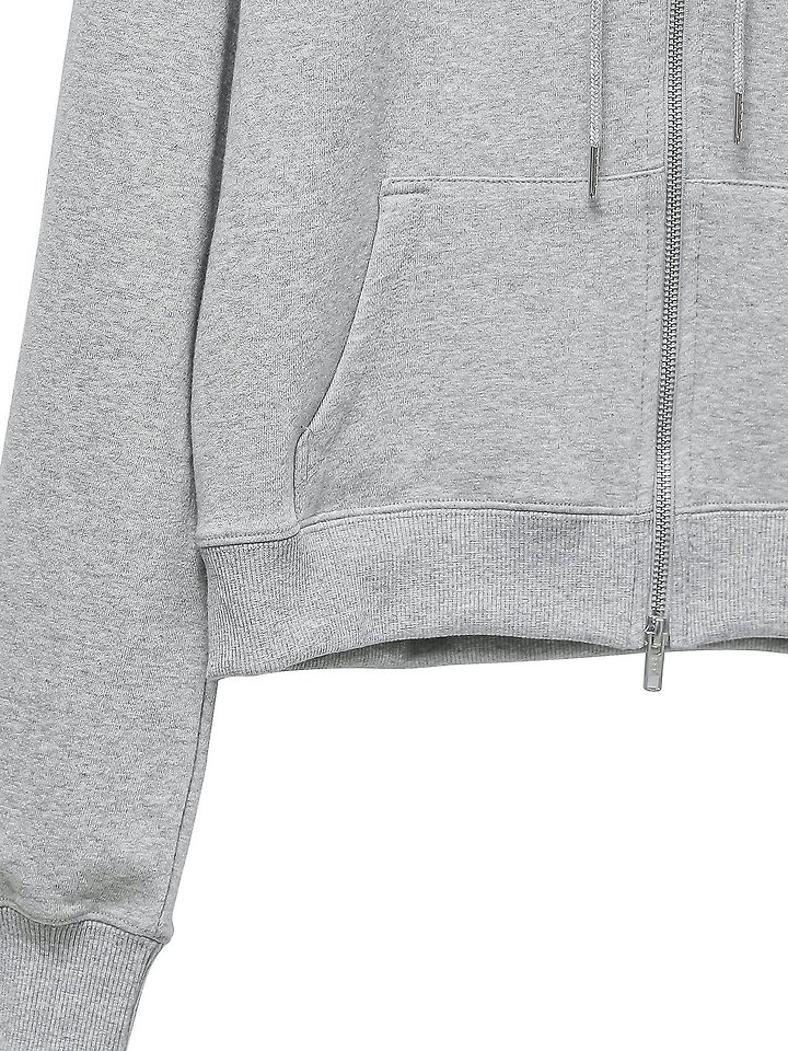 Paper Moon - Korean Women Fashion - #pursuepretty - Classic Slim Fit Two Way Zipped Up Hoodie - 11