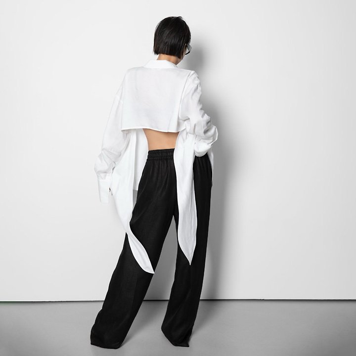 Paper Moon - Korean Women Fashion - #pursuepretty - Linen Drawstring Trousers - 7