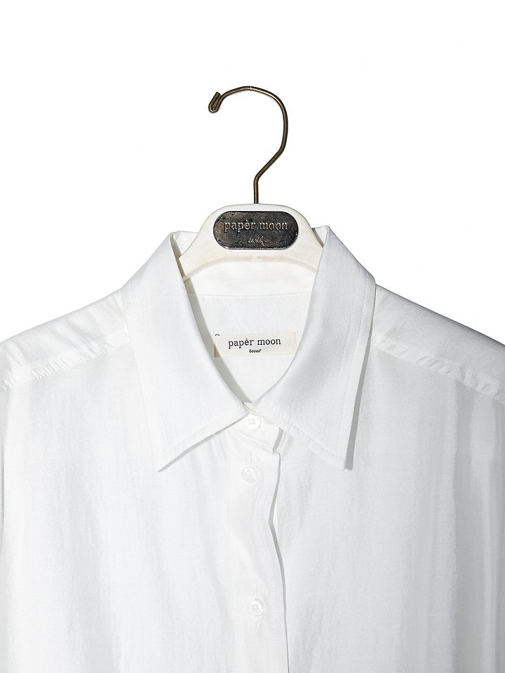Paper Moon - Korean Women Fashion - #restrostyle - Sheer Silky Classic Button Down Shirt - 8