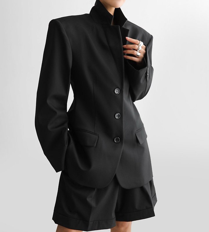 Paper Moon - Korean Women Fashion - #restrostyle - Essential Tailored Single Blazer - 5