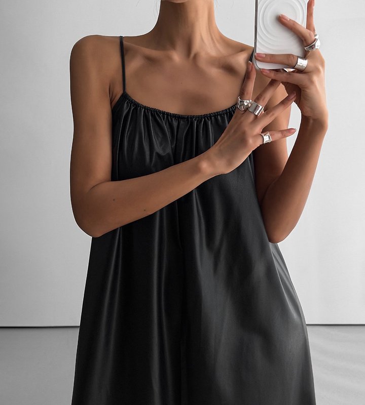 Paper Moon - Korean Women Fashion - #pursuepretty - Vegan Strap Shirred Maxi Dress - 4