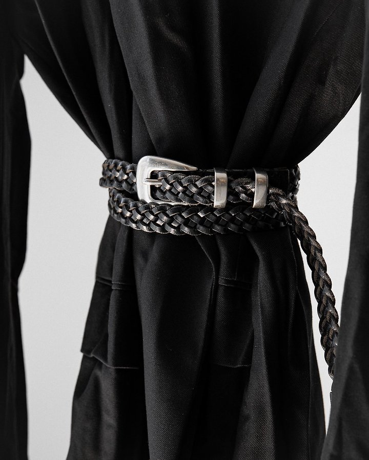 Paper Moon - Korean Women Fashion - #restrostyle - Twist Weaving Buckle Belt