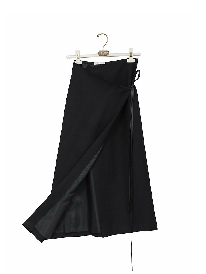 Paper Moon - Korean Women Fashion - #restrostyle - Linen Wrap Pencil Maxi Skirt - 5