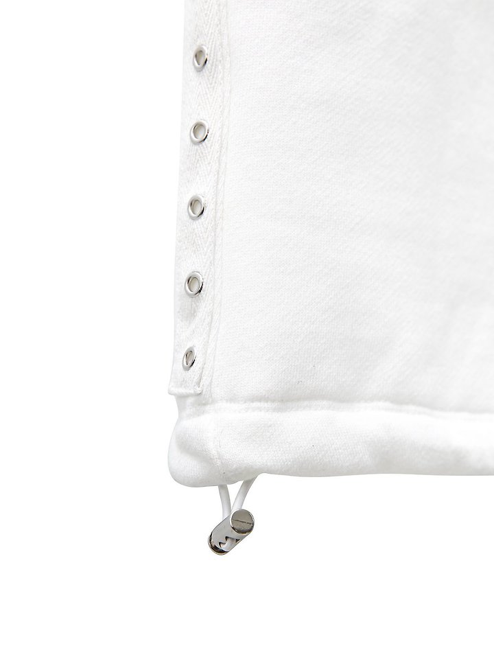Paper Moon - Korean Women Fashion - #romanticstyle - Oversized Eyelet Line Detail Sweat Wide Trousers - 12