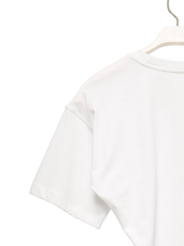 Paper Moon - Korean Women Fashion - #romanticstyle - Twist Draped Side Line Detail Tee - 10
