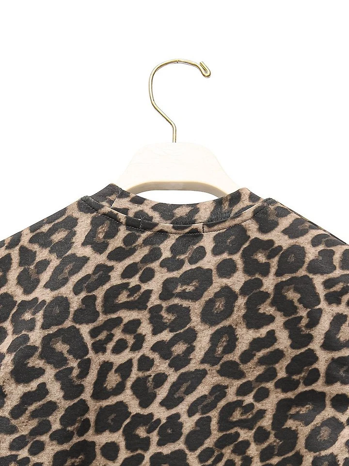 Paper Moon - Korean Women Fashion - #romanticstyle - Slim-Fit Leopard Print Tee - 12