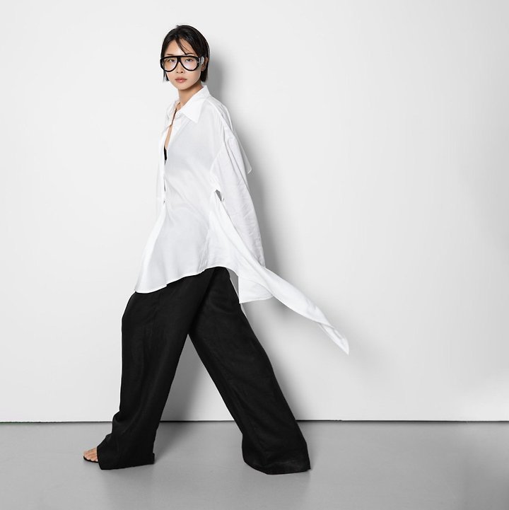 Paper Moon - Korean Women Fashion - #romanticstyle - Linen Drawstring Trousers - 9