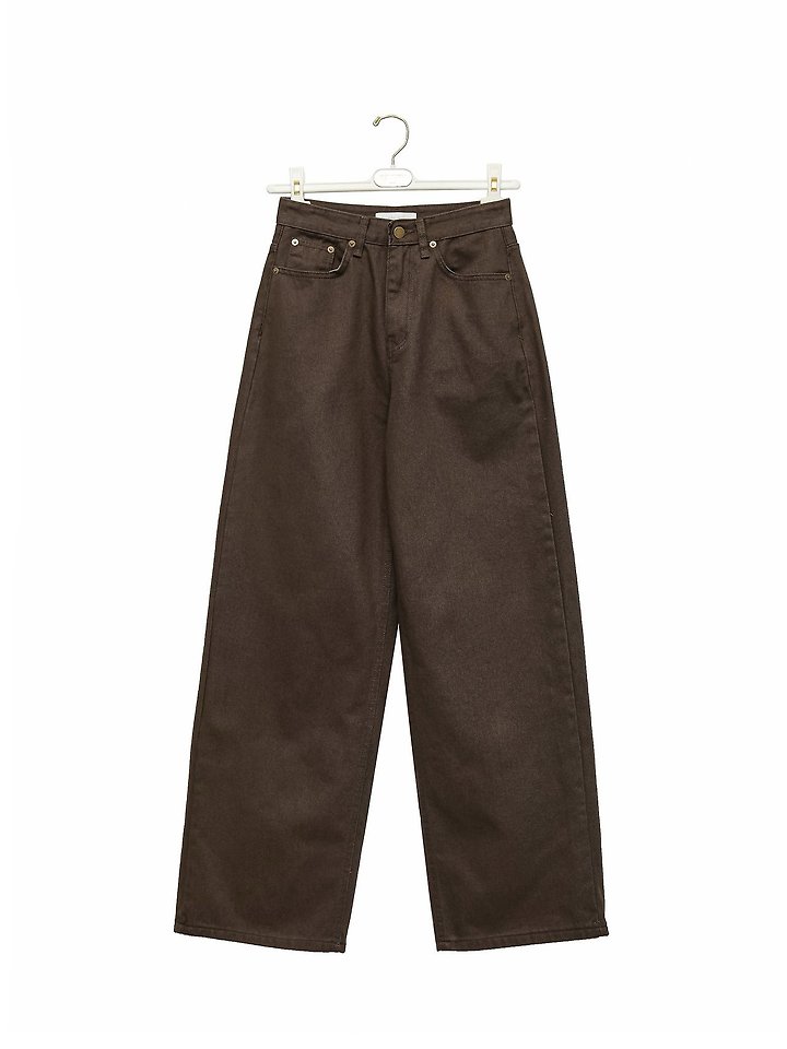 Paper Moon - Korean Women Fashion - #shopsmall - Color Point Wide Cotton Twill Trousers - 8