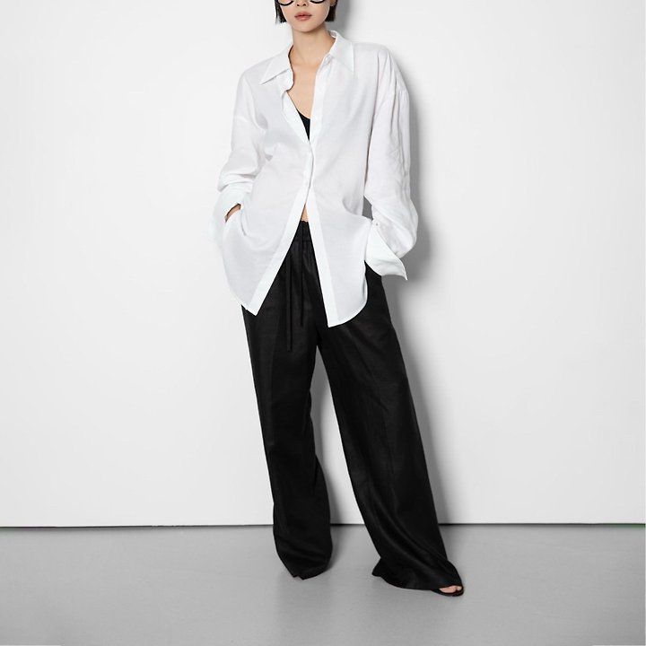 Paper Moon - Korean Women Fashion - #shopsmall - Linen Drawstring Trousers - 10