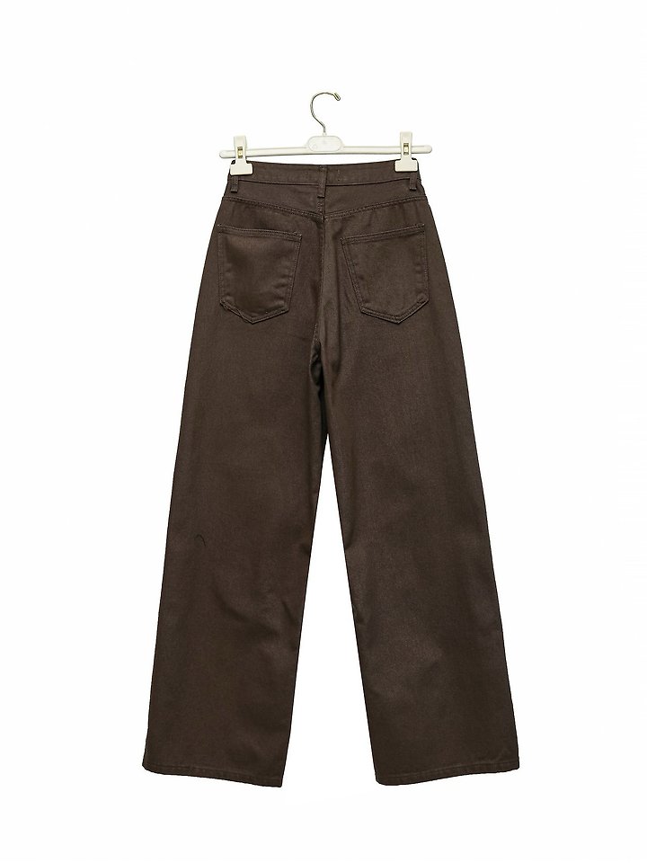 Paper Moon - Korean Women Fashion - #thatsdarling - Color Point Wide Cotton Twill Trousers - 9