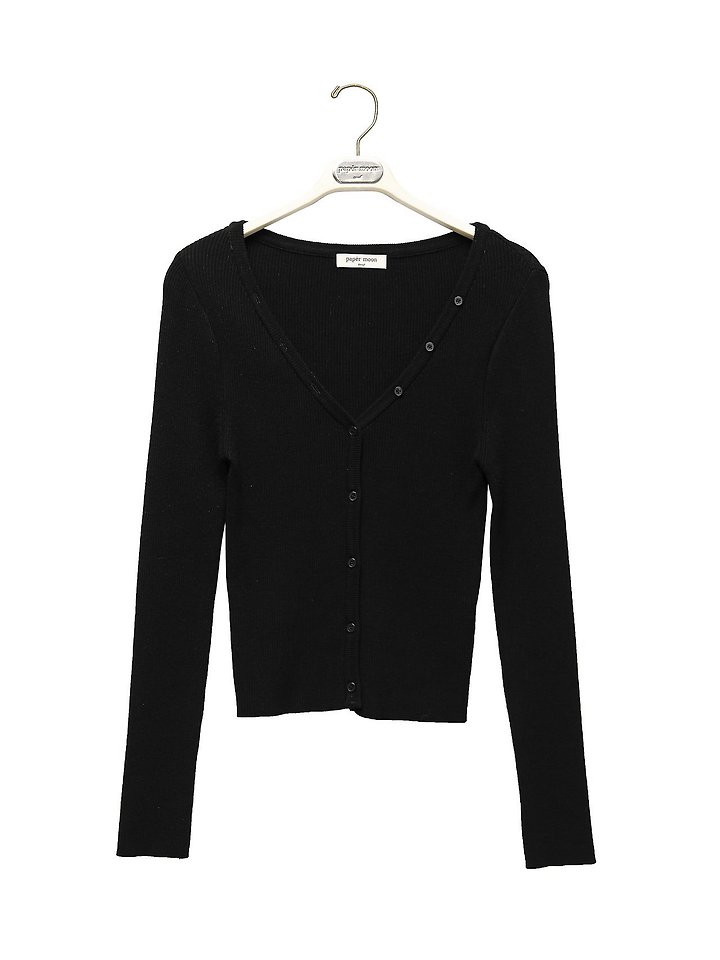 Paper Moon - Korean Women Fashion - #thatsdarling - Off-Shoulder Rib Cardigan - 7