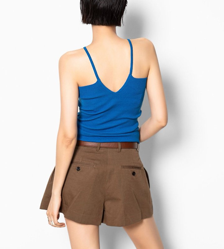 Paper Moon - Korean Women Fashion - #thatsdarling - V - Line Strap Ribbed Knit Sleeveless Top - 5