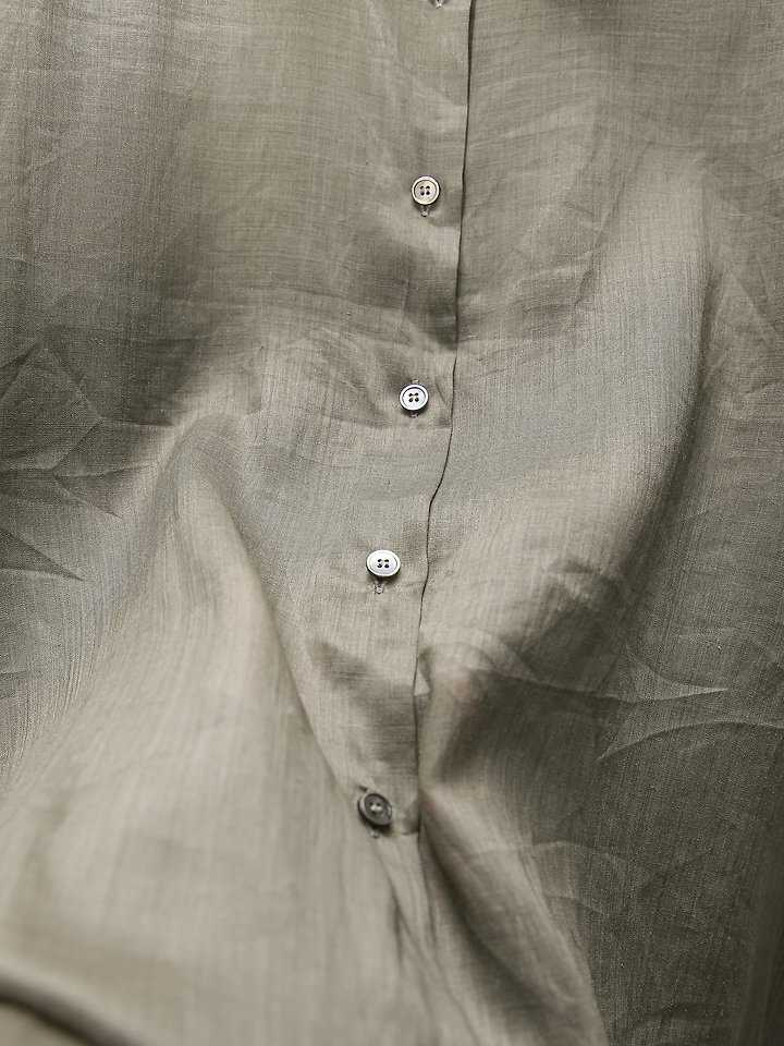 Paper Moon - Korean Women Fashion - #thelittlethings - Vivid Oversized Linen Button Down Shirt - 11