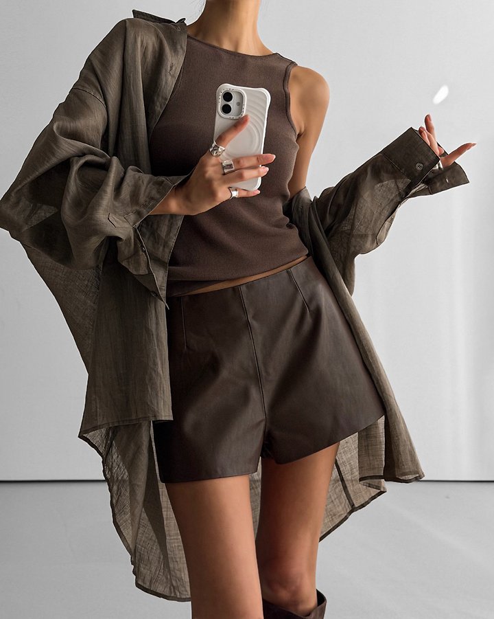 Paper Moon - Korean Women Fashion - #womensfashion - Vivid Oversized Linen Button Down Shirt - 4