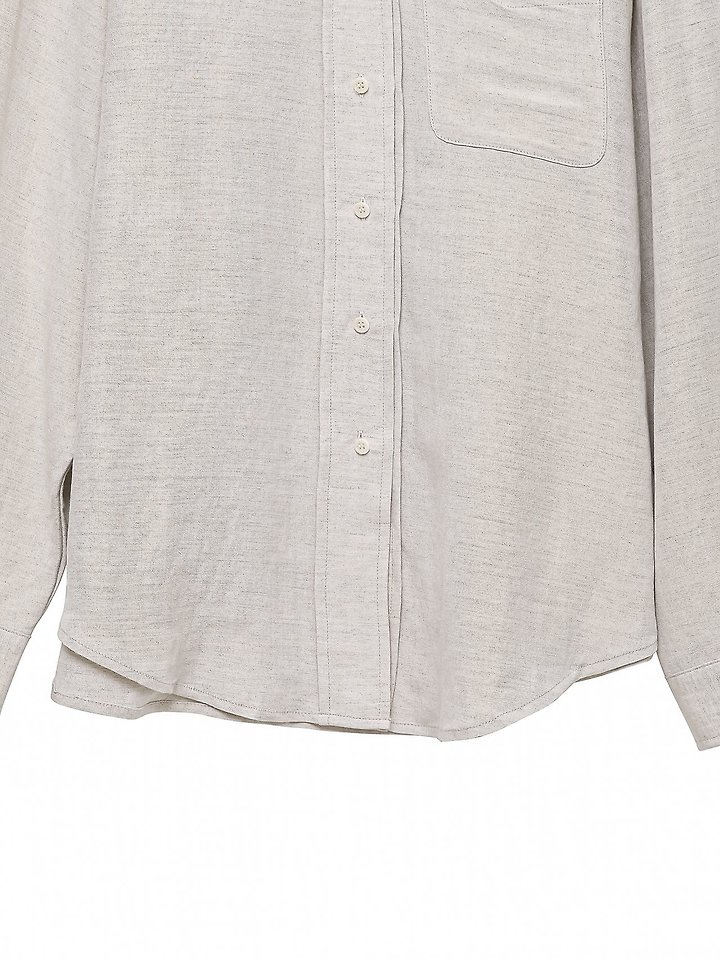 Paper Moon - Korean Women Fashion - #vintageinspired - Soft Linen Oversized Button Down Shirt - 10