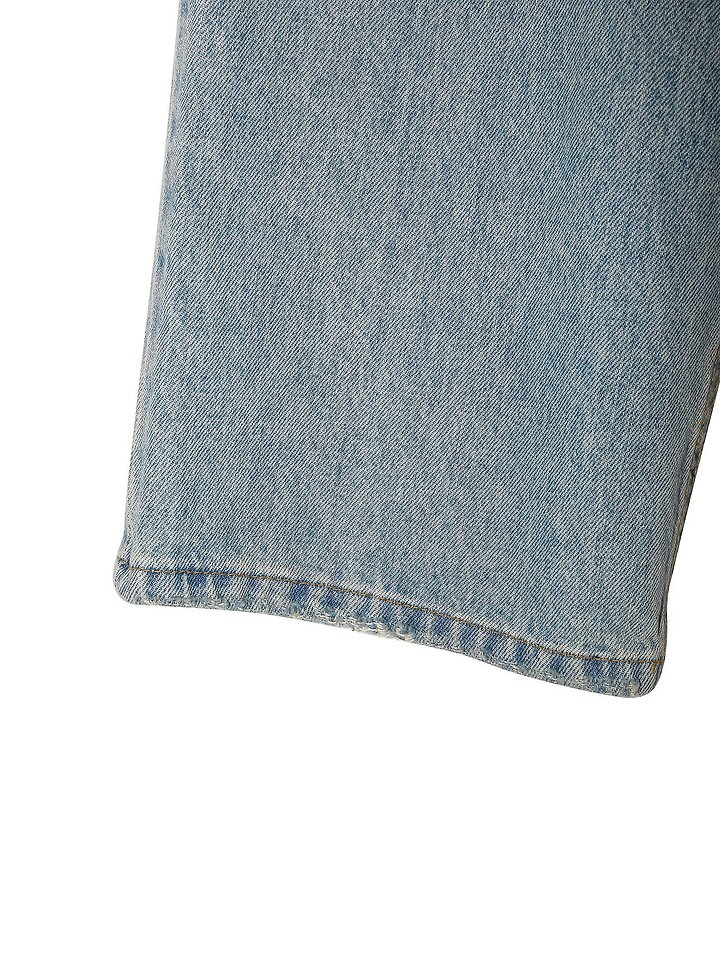 Paper Moon - Korean Women Fashion - #vintagekidsstyle - Wrap Detail Wide Denim Jeans - 10