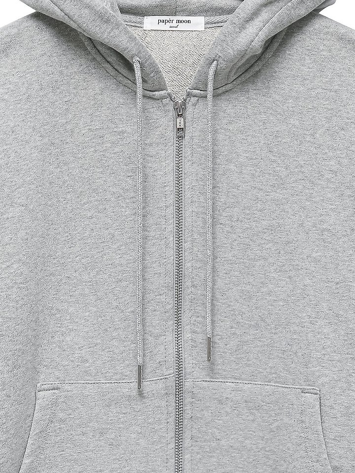 Paper Moon - Korean Women Fashion - #vintagekidsstyle - Classic Slim Fit Two Way Zipped Up Hoodie - 10