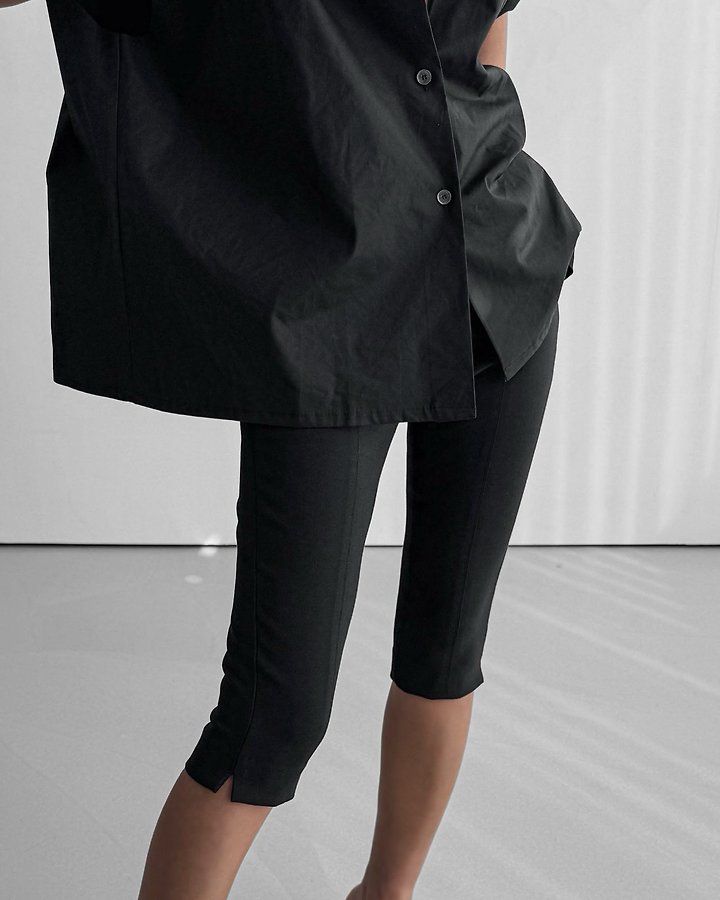 Paper Moon - Korean Women Fashion - #vintagekidsstyle - Center Seam Capri Leggings - 6