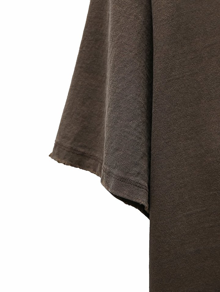 Paper Moon - Korean Women Fashion - #womensfashion - Mock Neck Ribbed Damage Detail Oversized Pigment Tee - 8