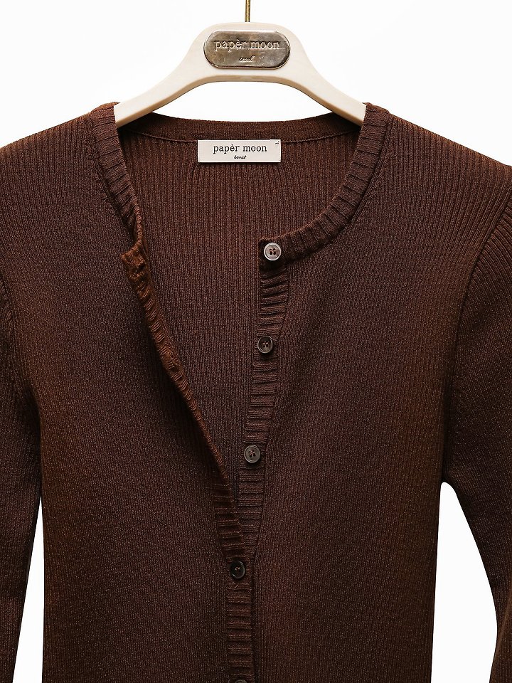 Paper Moon - Korean Women Fashion - #womensfashion - Ribbed Button Down Knit Cardigan - 9