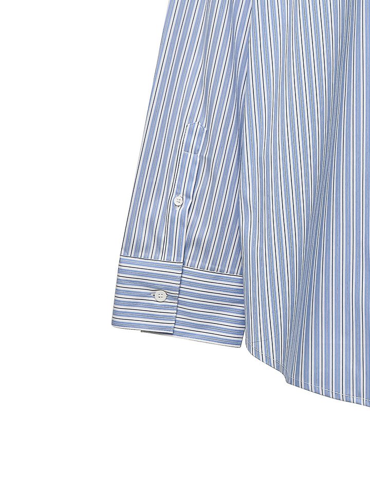 Paper Moon - Korean Women Fashion - #womensfashion - Boyfriend Fit Oversized Striped Button Down Shirt - 12