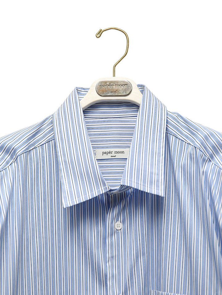 Paper Moon - Korean Women Fashion - #womensfashion - Boyfriend Fit Oversized Striped Button Down Shirt - 6