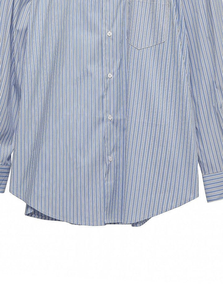 Paper Moon - Korean Women Fashion - #womensfashion - Boyfriend Fit Oversized Striped Button Down Shirt - 8