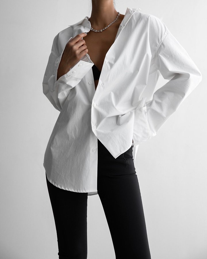 Paper Moon - Korean Women Fashion - #womensfashion - Classic Premium Cotton Button Down Shirt