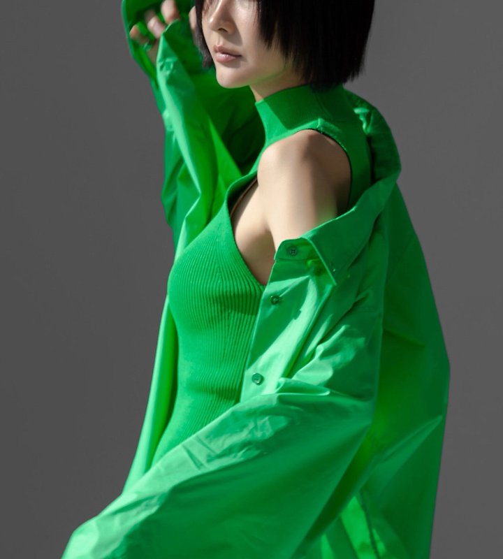 Paper Moon - Korean Women Fashion - #womensfashion - High Neck Ribbed Sleeveless Cropped Knit Top
