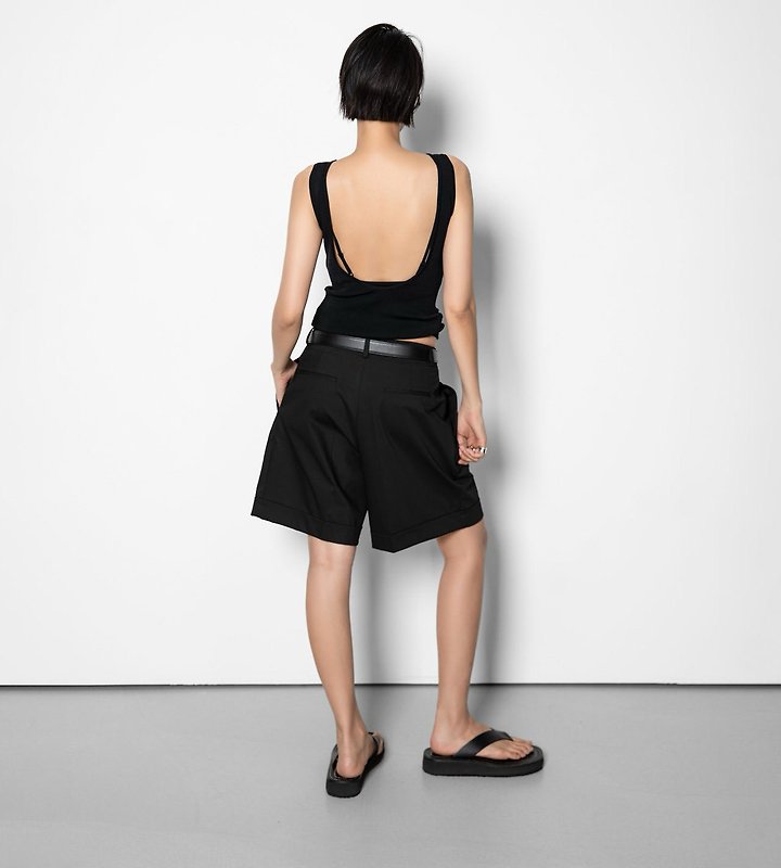 Paper Moon - Korean Women Fashion - #womensfashion - Classic Back Less Detail Sleeveless Knit Top - 5