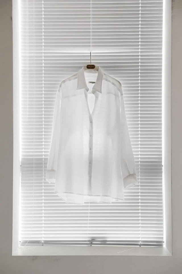 Paper Moon - Korean Women Fashion - #womensfashion - Vivid Oversized Linen Button Down Shirt