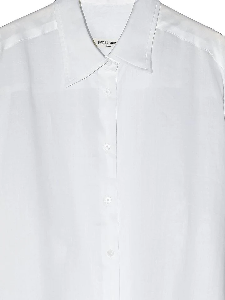 Paper Moon - Korean Women Fashion - #womensfashion - Vivid Oversized Linen Button Down Shirt - 11