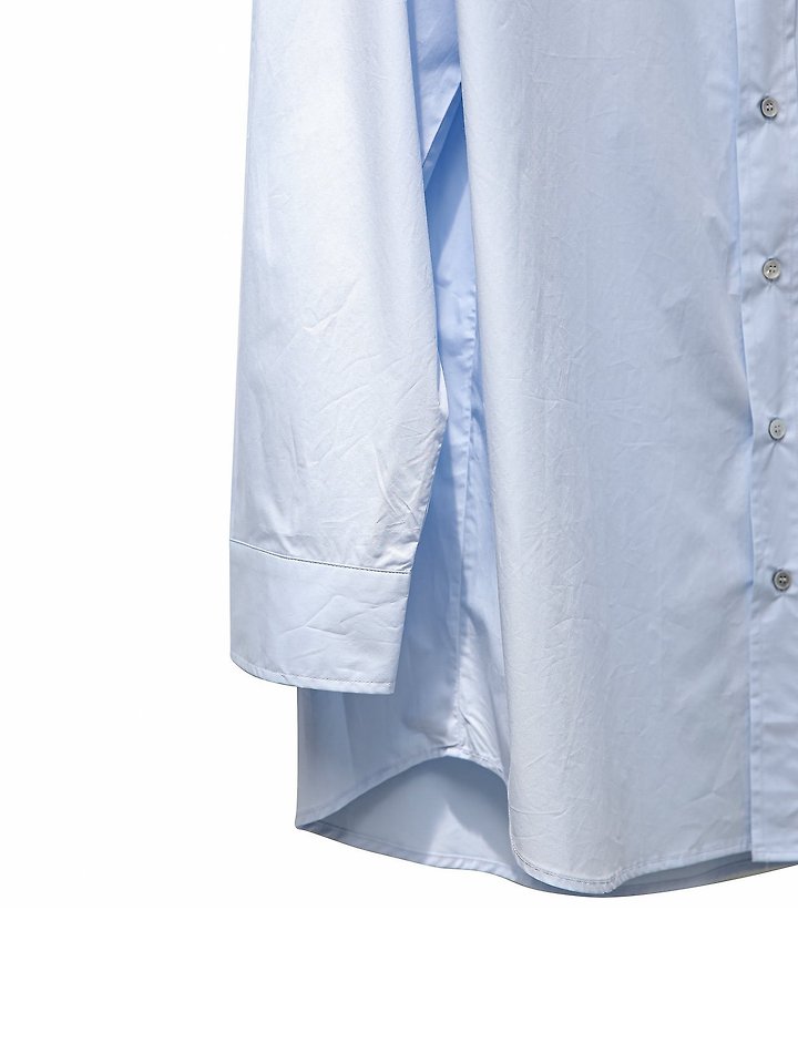 Paper Moon - Korean Women Fashion - #womensfashion - Maxi Oversized Padded Shoulder Cotton Button Down Shirt - 11
