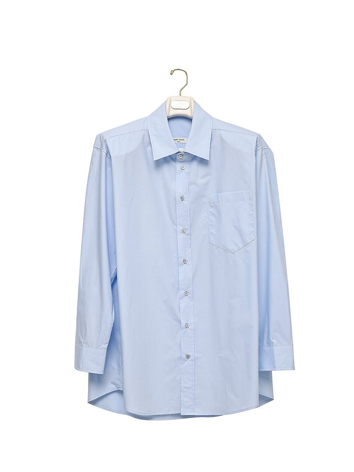 Paper Moon - Korean Women Fashion - #womensfashion - Maxi Oversized Padded Shoulder Cotton Button Down Shirt - 3