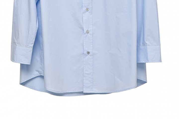 Paper Moon - Korean Women Fashion - #womensfashion - Maxi Oversized Padded Shoulder Cotton Button Down Shirt - 9
