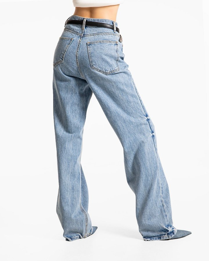 Paper Moon - Korean Women Fashion - #womensfashion - Classic Domingo Detail Straight Denim Pants - 3