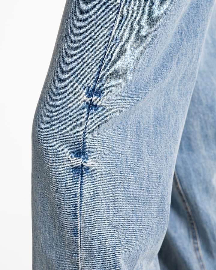 Paper Moon - Korean Women Fashion - #womensfashion - Classic Domingo Detail Straight Denim Pants - 5