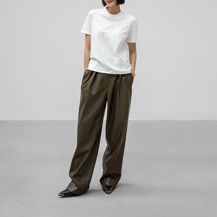 Paper Moon - Korean Women Fashion - #womensfashion - Crew Neck Round Slim Tee - 2
