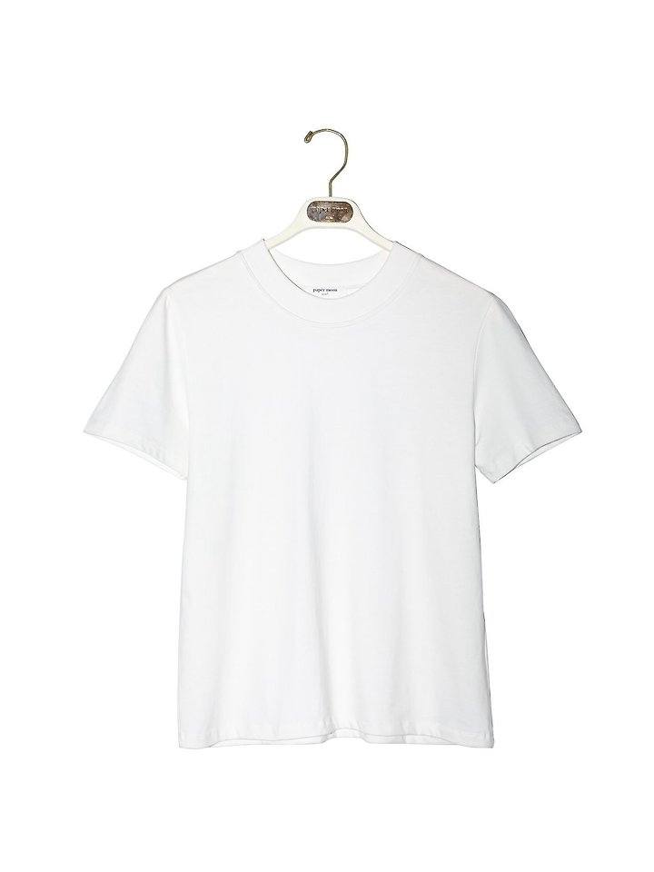 Paper Moon - Korean Women Fashion - #momslook - Crew Neck Round Slim Tee - 4