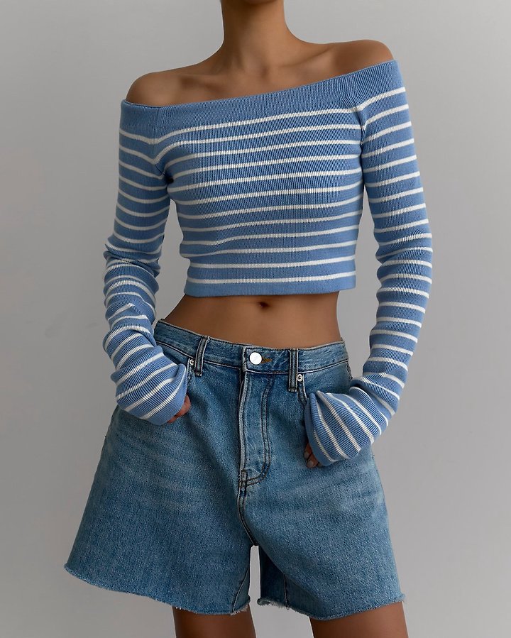 Paper Moon - Korean Women Fashion - #womensfashion - Cutted Detail Vintage Oversized Denim Shorts - 3