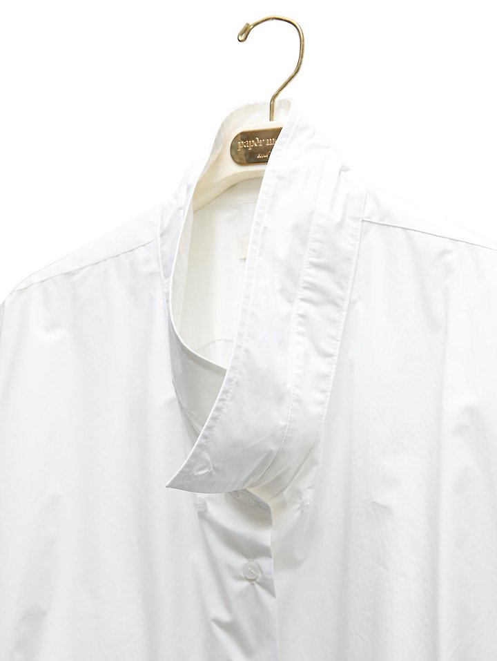 Paper Moon - Korean Women Fashion - #womensfashion - Low Collar Point Paper Button Down Shirt - 12