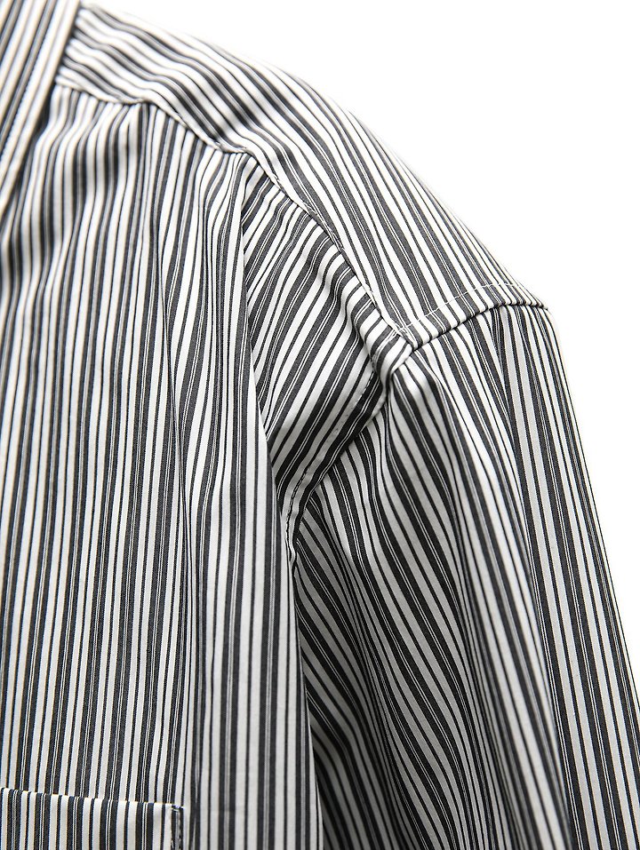Paper Moon - Korean Women Fashion - #womensfashion - Boyfriend Fit Oversized Striped Button Down Shirt - 7