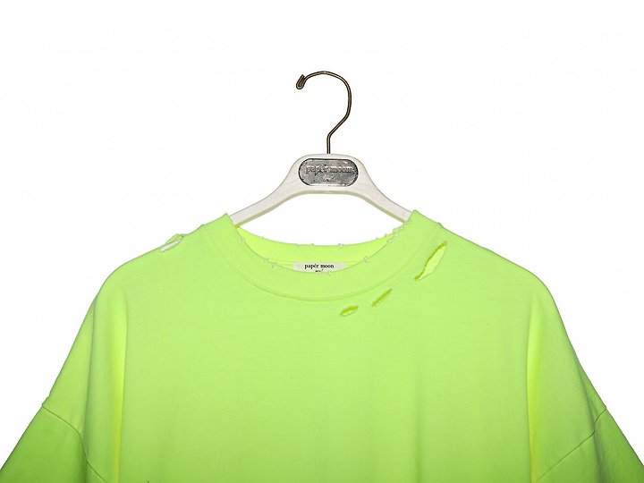 Paper Moon - Korean Women Fashion - #womensfashion - Oversized Pigment Cutted Detail Tee - 6