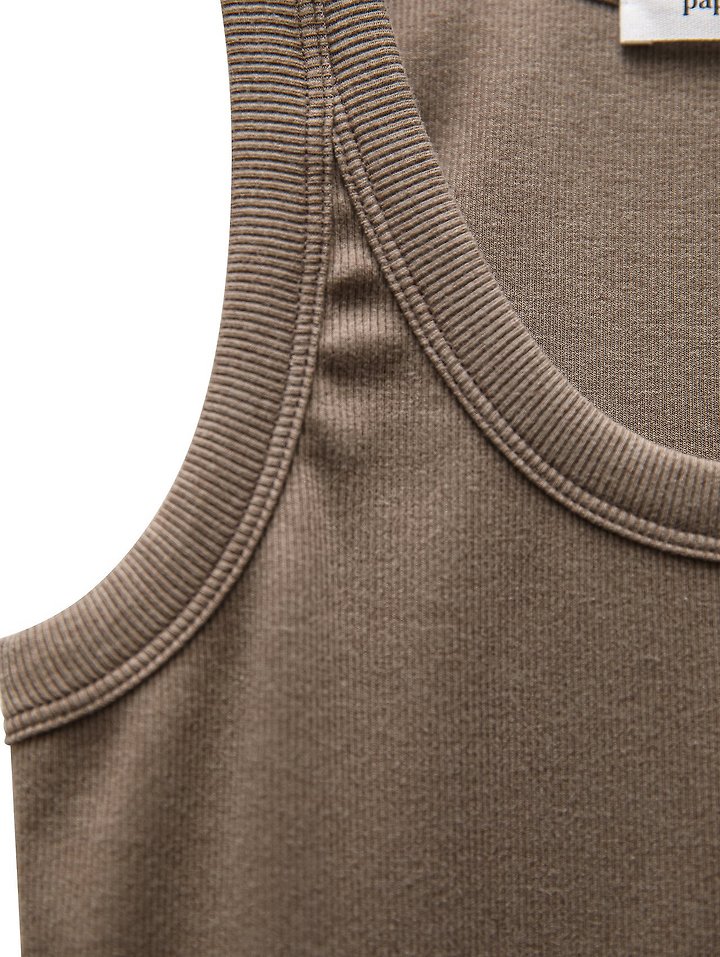 Paper Moon - Korean Women Fashion - #womensfashion - Sleeveless Rib Jersey Tank Top - 7