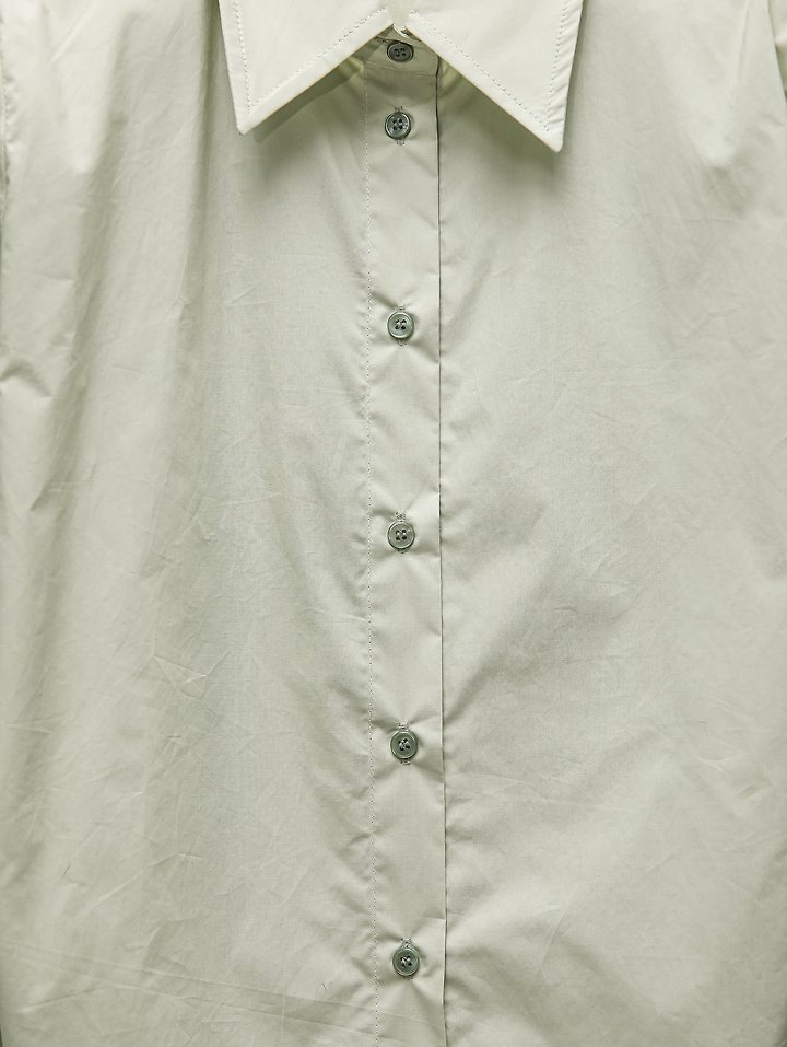 Paper Moon - Korean Women Fashion - #womensfashion - Wing Cuffs Detail Button Down Shirt - 11