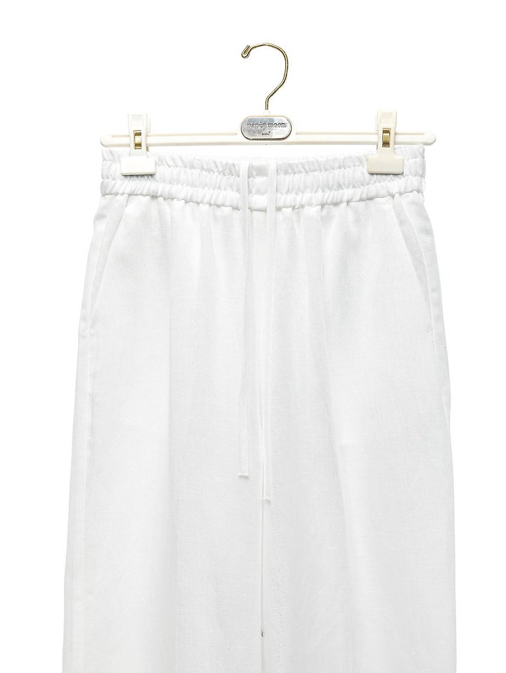Paper Moon - Korean Women Fashion - #womensfashion - Linen Drawstring Trousers - 10